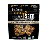 Black Pepper and Black Sesame Seed Toasted Seed Crisps (6-Pack) from Flackers