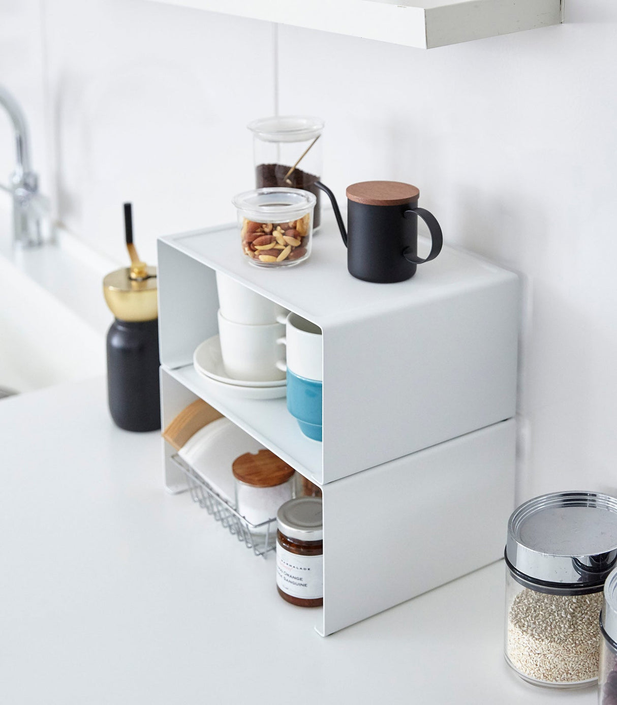 Stackable Countertop Shelf - Two Sizes - Steel from Yamazaki Home