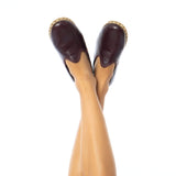 Women's Maroon Slip On Shoes from Atlantis Handmade Shoes