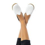 Men's White Slip On Shoes from Atlantis Handmade Shoes