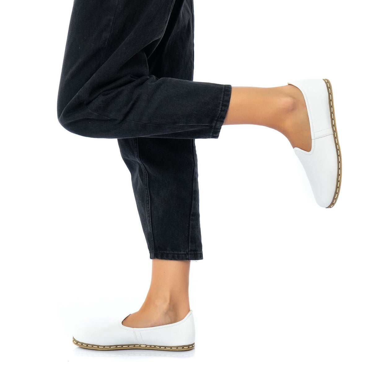 Men's White Slip On Shoes from Atlantis Handmade Shoes