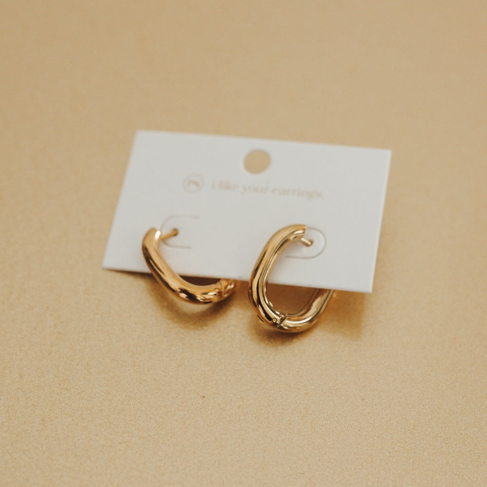 Flirty Fantasy Oval Hoop Earrings - WATERPROOF from Pretty Simple