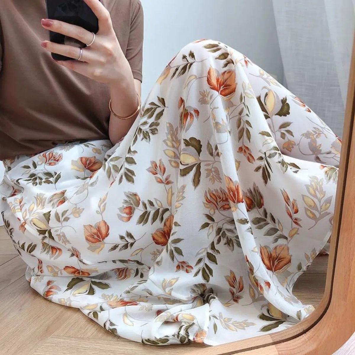 Floral Print Maxi Skirt from Kawaii Stop