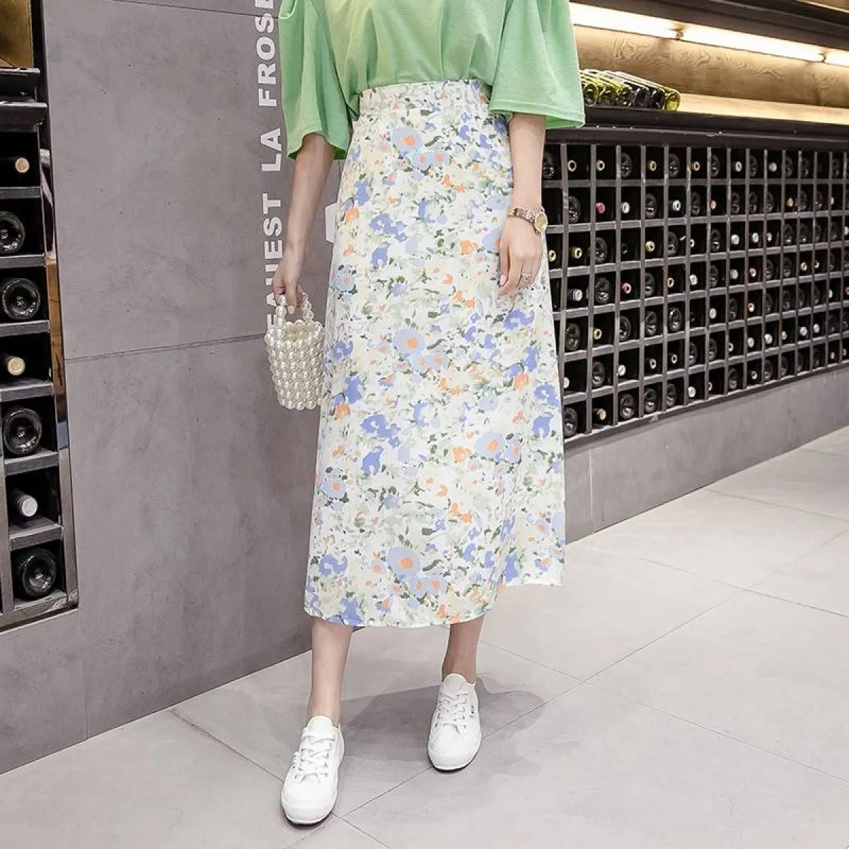 Floral Print Maxi Skirt from Kawaii Stop