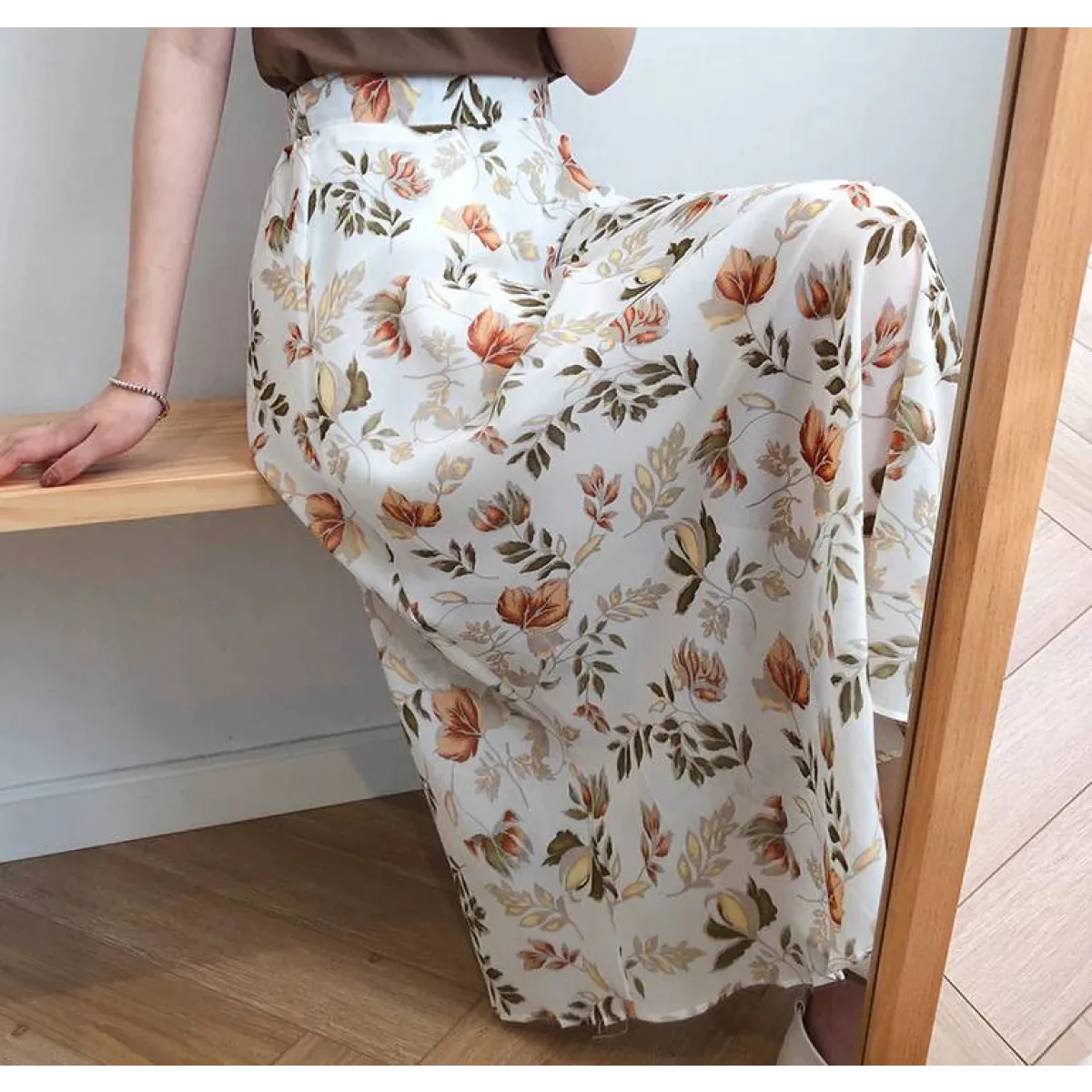 Floral Print Maxi Skirt from Kawaii Stop
