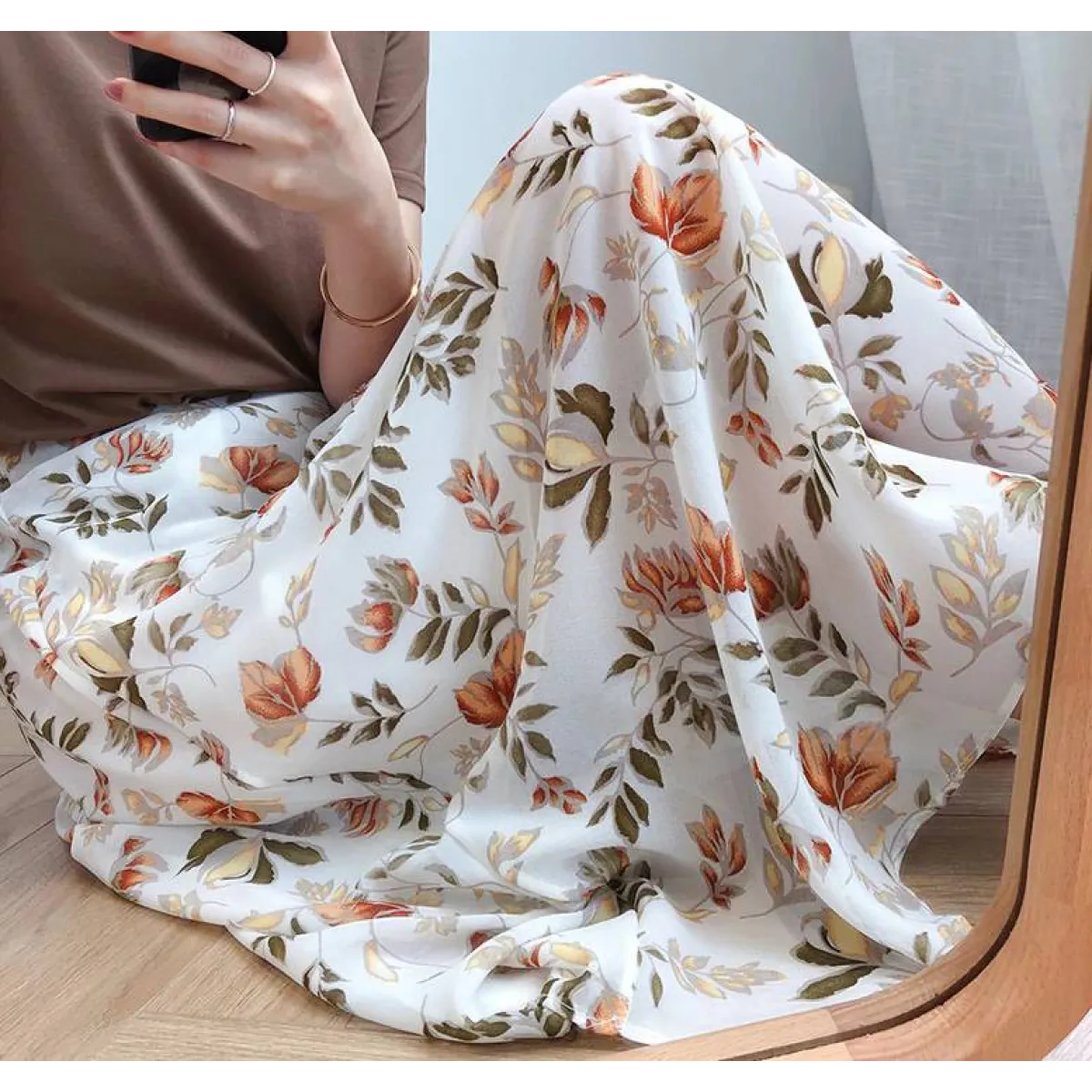 Floral Print Maxi Skirt from Kawaii Stop