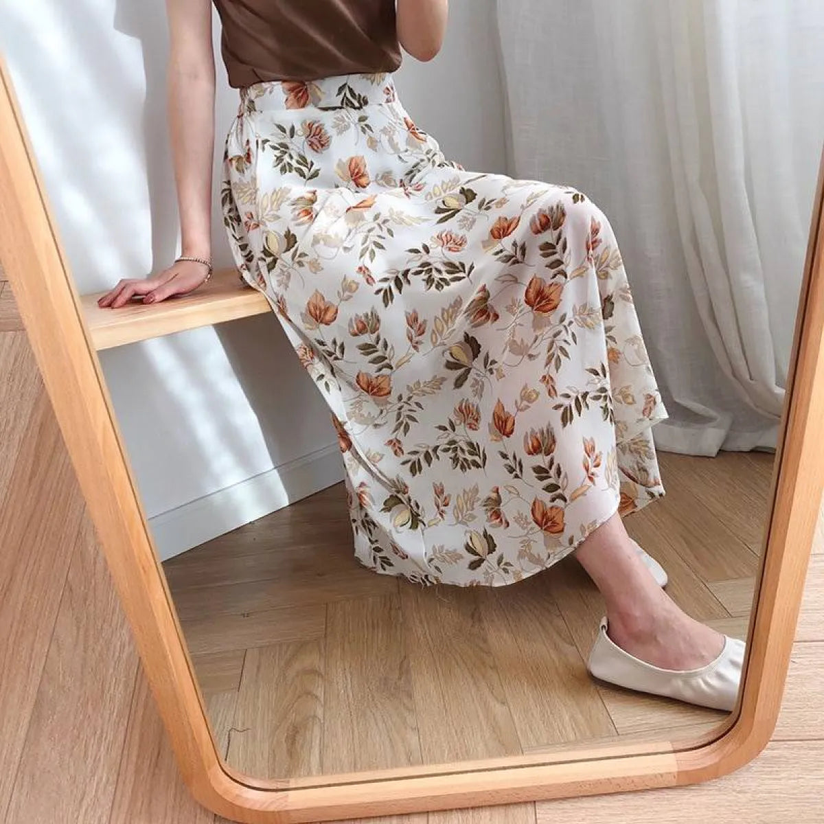 Floral Print Maxi Skirt from Kawaii Stop