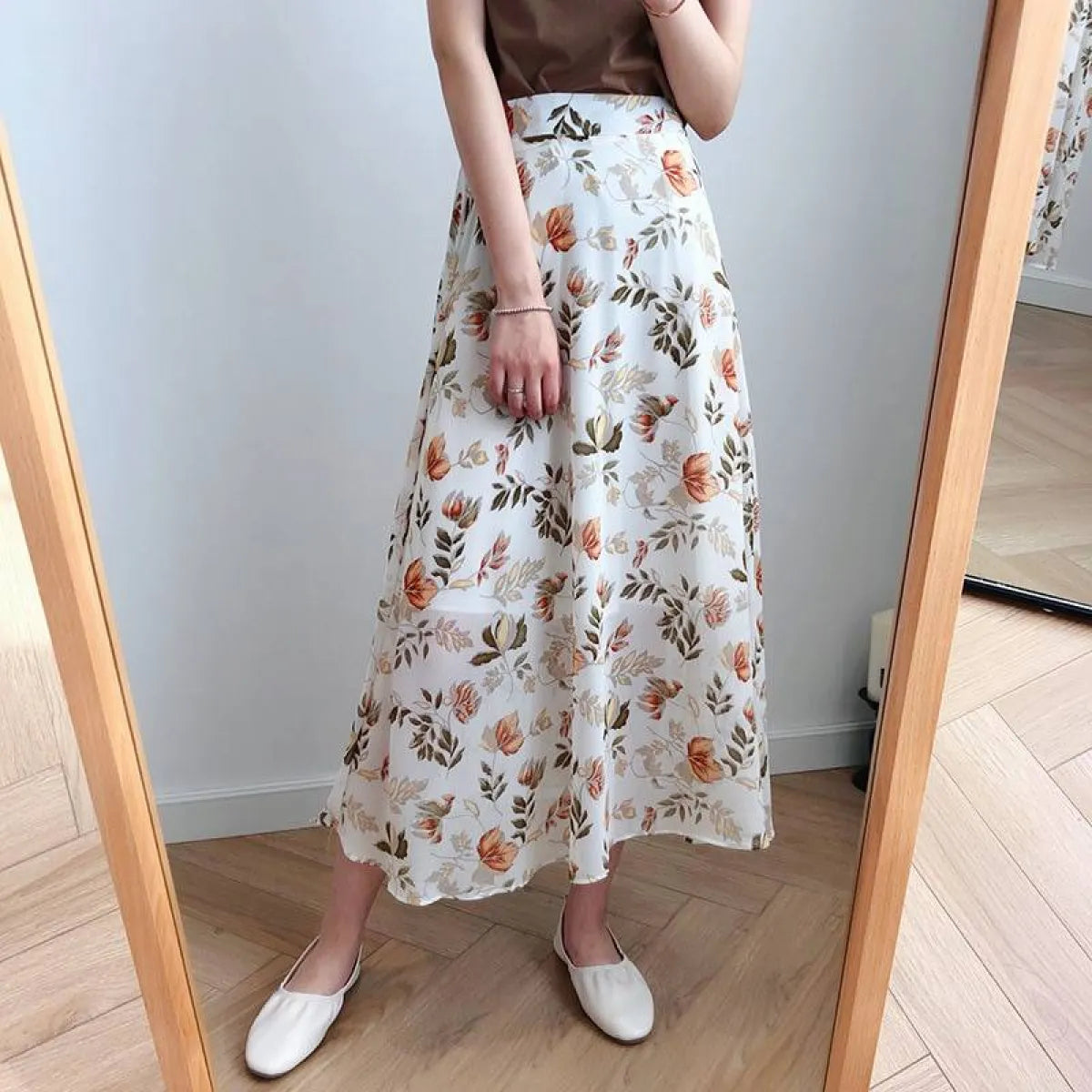 Floral Print Maxi Skirt from Kawaii Stop