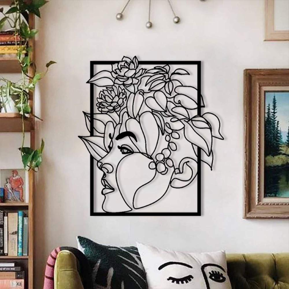 Woman and Roses Metal Wall Decor from VITAHOME DESIGN LLC