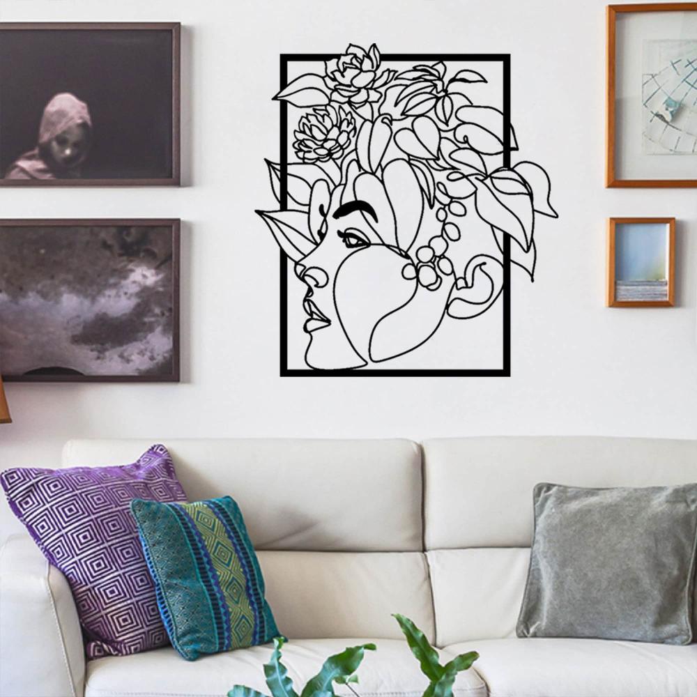 Woman and Roses Metal Wall Decor from VITAHOME DESIGN LLC