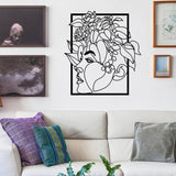 Woman and Roses Metal Wall Decor from VITAHOME DESIGN LLC