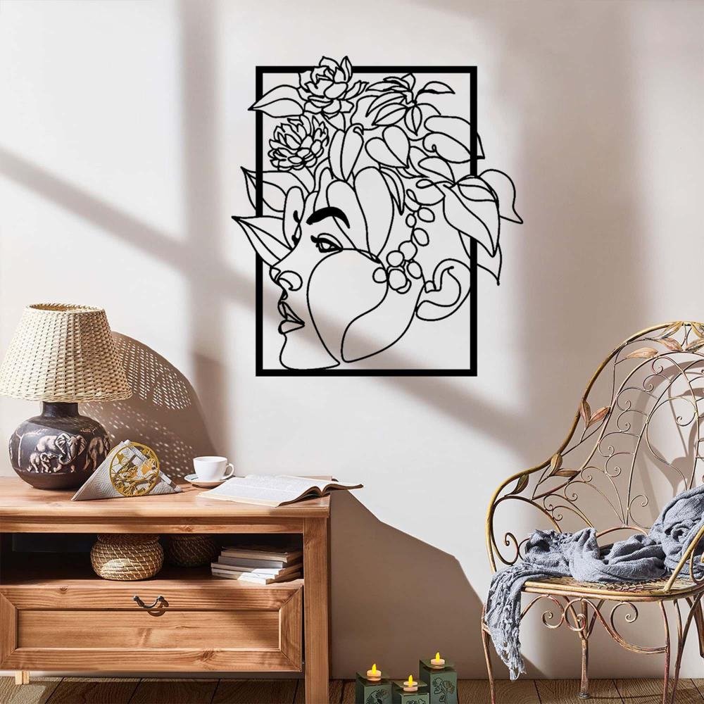 Woman and Roses Metal Wall Decor from VITAHOME DESIGN LLC