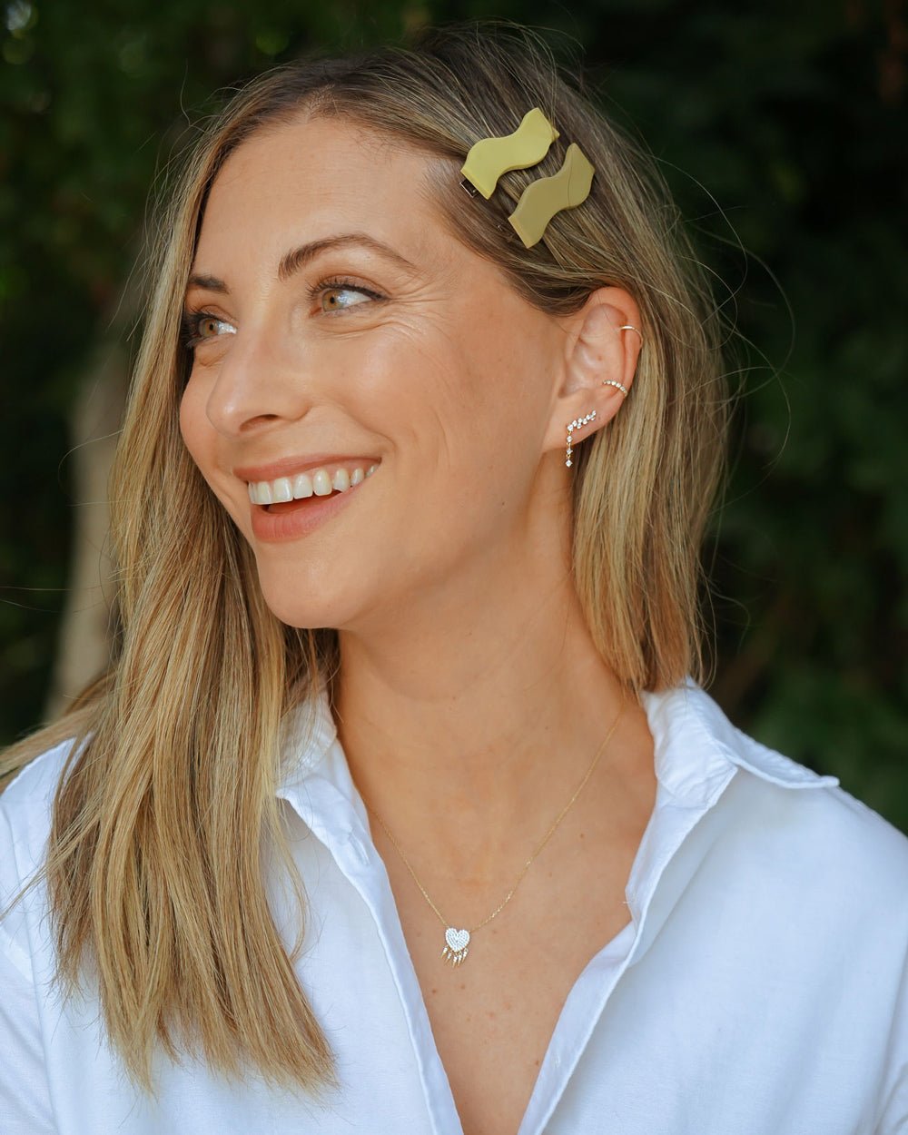 FLORENCE PAVÉ HEART SHAKER NECKLACE From Shop Cupcakes and Cashmere