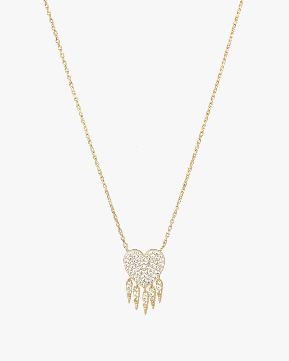FLORENCE PAVÉ HEART SHAKER NECKLACE From Shop Cupcakes and Cashmere