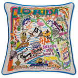 Florida Hand-Embroidered Pillow from Quirks!