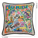 Florida Hand-Embroidered Pillow from Quirks!