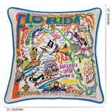 Florida Hand-Embroidered Pillow from Quirks!