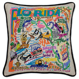 Florida Hand-Embroidered Pillow from Quirks!