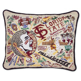Florida State University (FSU) Collegiate Hand-Embroidered Pillow from Quirks!