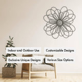Metal Daisy Wall Art from VITAHOME DESIGN LLC