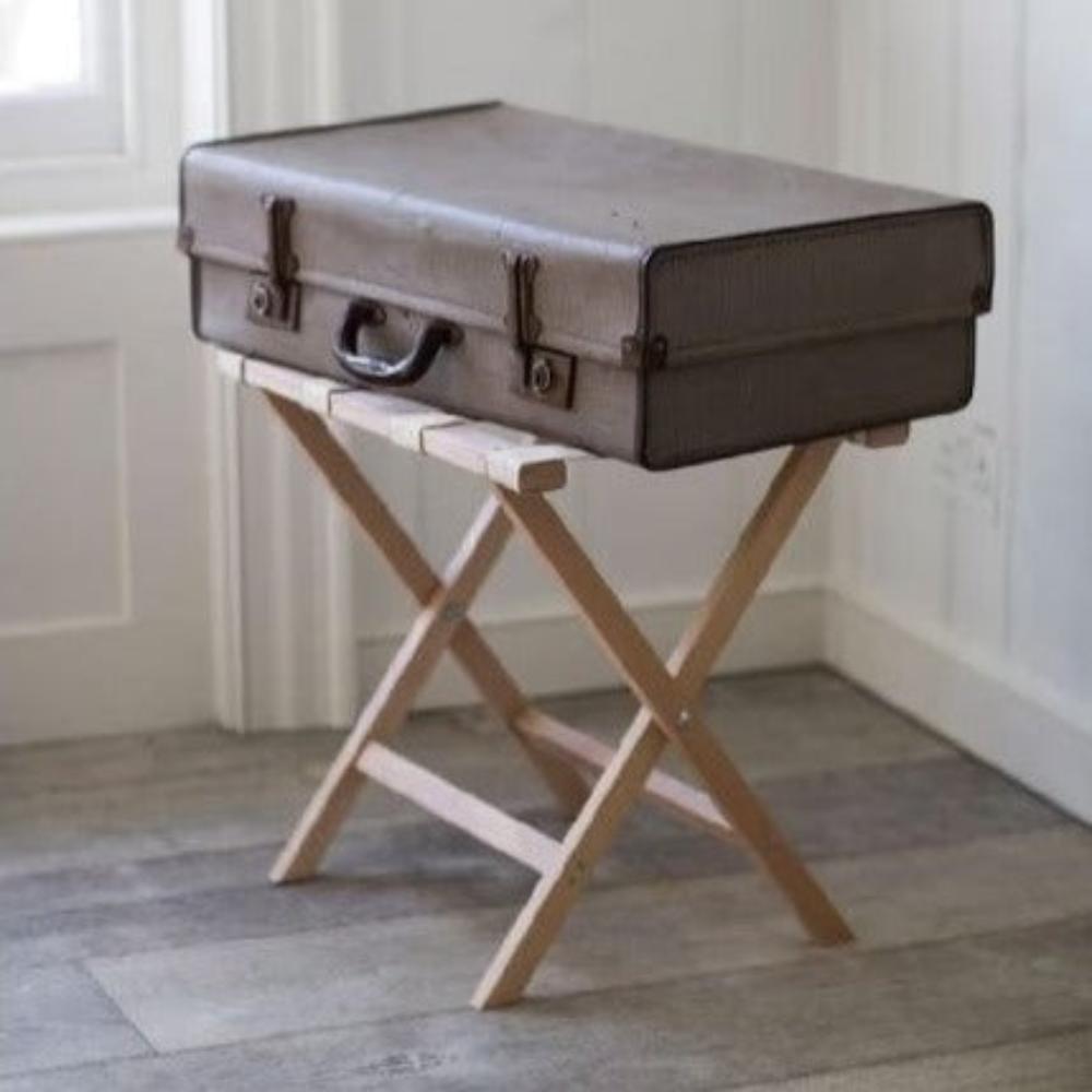 Foldable Wooden Luggage Rack from VITAHOME DESIGN LLC