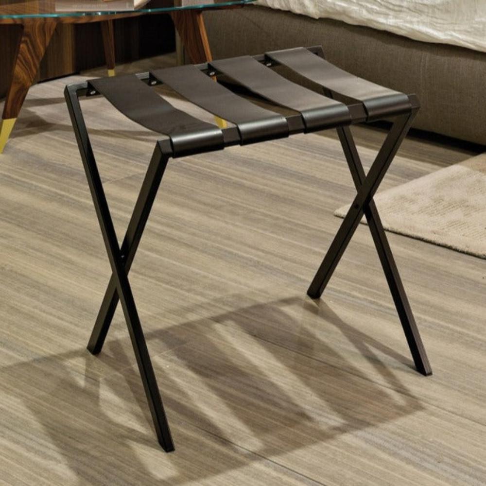 Chippewa-Foldable Metal Luggage Rack with Genuie Leather from VITAHOME DESIGN LLC