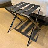 Chugach-Foldable Metal Luggage Rack with Genuie Leather from VITAHOME DESIGN LLC
