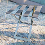 Bighorn-Foldable Metal Luggage Rack with Genuie Leather from VITAHOME DESIGN LLC