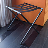 Carson-Foldable Metal Luggage Rack with Genuie Leather from VITAHOME DESIGN LLC