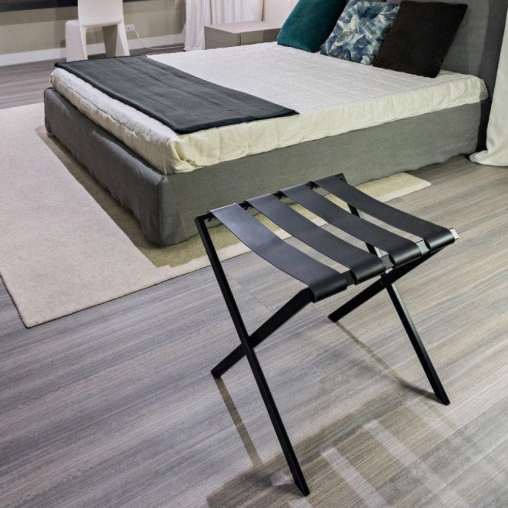 Chippewa-Foldable Metal Luggage Rack with Genuie Leather from VITAHOME DESIGN LLC