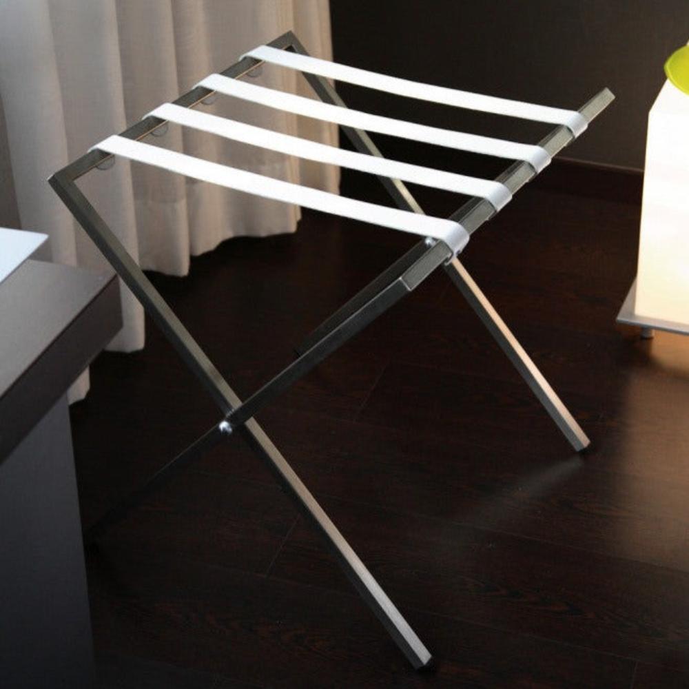 Bitterroot-Foldable Metal Luggage Rack with Genuie Leather from VITAHOME DESIGN LLC