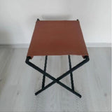 Foldable Metal Suitcase Rack with Genuie Leather from VITAHOME DESIGN LLC