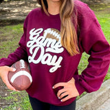 Football 'Gameday' Letter Patch Crewneck Sweatshirt from United Monograms