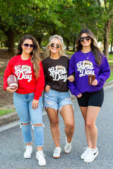 Football 'Gameday' Letter Patch Crewneck Sweatshirt from United Monograms