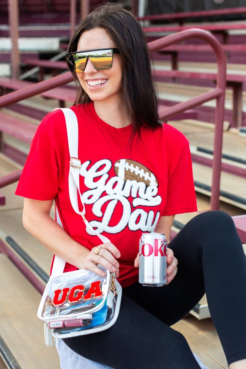 Football 'Game Day' Letter Patch T-Shirt from United Monograms