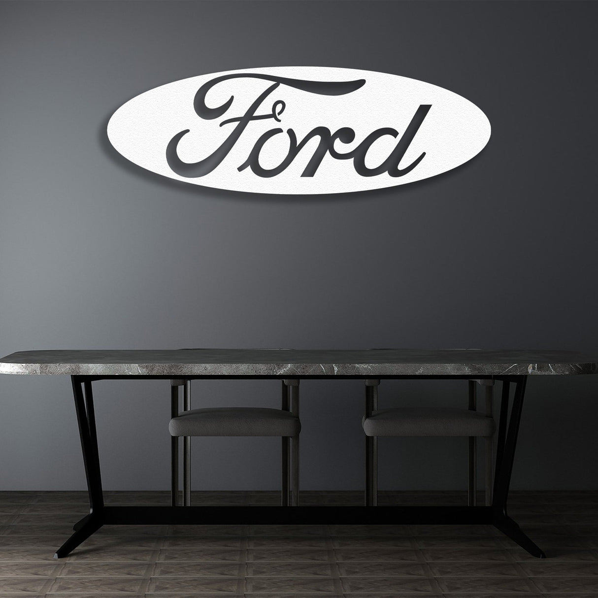 Ford Logo Metal Wall Art from VITAHOME DESIGN LLC