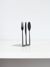 Fork Knife Spoon Kitchen Cookbook Bookend from Jubilee Trading Company