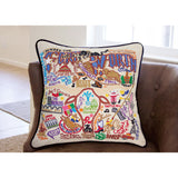 Fort Worth, TX Hand-Embroidered Pillow from Quirks!