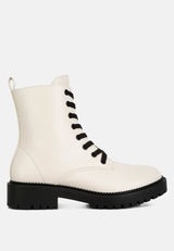 Forter Faux Leather Lace Up Boots from London Rag International