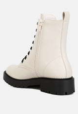 Forter Faux Leather Lace Up Boots from London Rag International