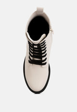 Forter Faux Leather Lace Up Boots from London Rag International