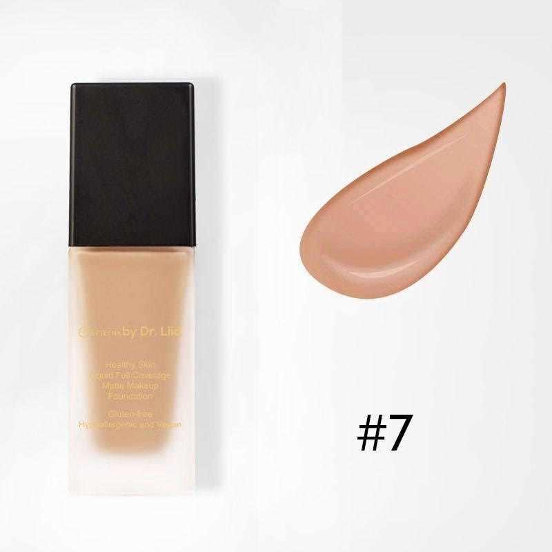 Healthy Skin Liquid Full Coverage Matte Makeup Foundation with SPF 30 from Epilynx Skincare and Cosmetics
