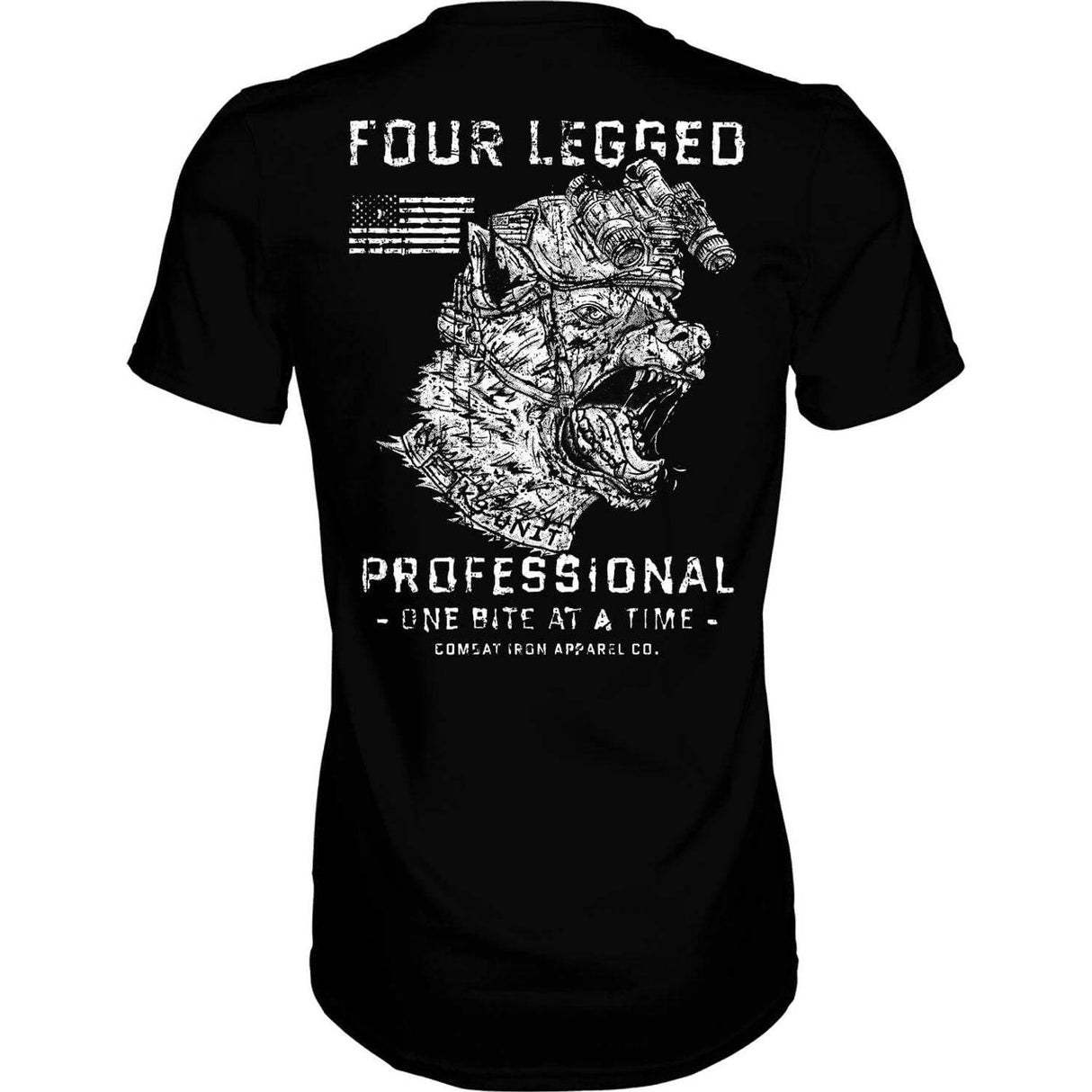 Four Legged Professional K9 Dog Training Men's T-Shirt From Combat Iron Apparel