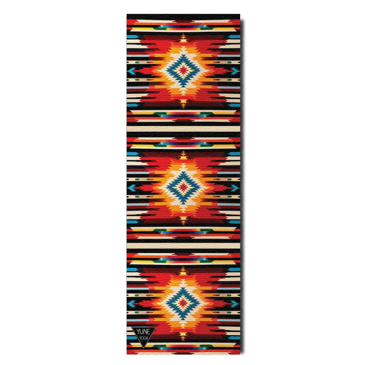 Fox Trail Yoga Mat – 6 mm Extra Thick, Double-Sided Non-Slip, Eco-Friendly PER with Multi-Color Striped Design | from Yune Yoga
