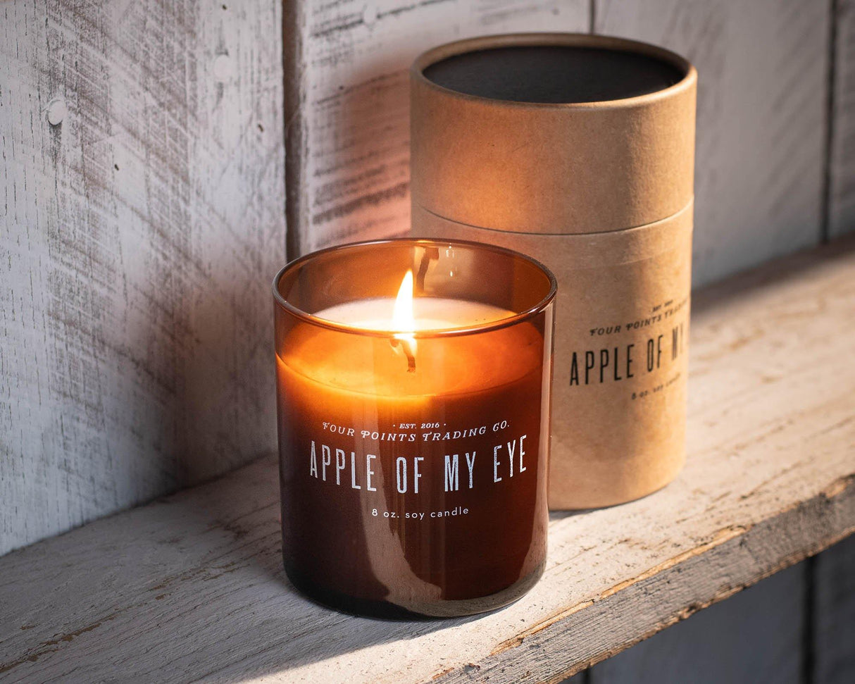 Apple of My Eye 8oz Soy Candle from Four Points Trading Co.