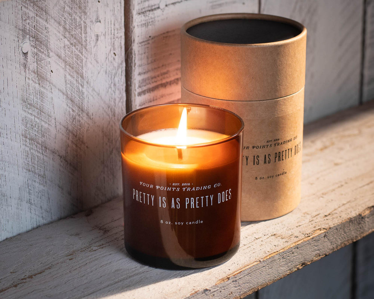 Pretty Is As Pretty Does 8oz Soy Candle from Four Points Trading Co.