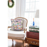 France Hand-Embroidered Pillow from Quirks!