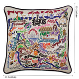 France Hand-Embroidered Pillow from Quirks!