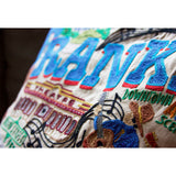 Franklin Hand-Embroidered Pillow by CatStudio from Quirks!