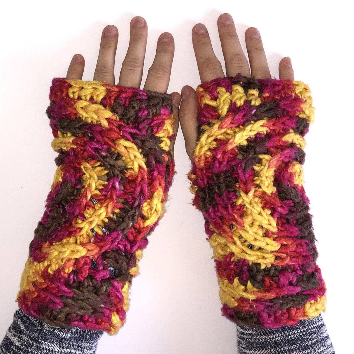 Freeform Gauntlet Crochet Pattern from Darn Good Yarn